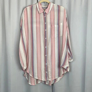 Pilero‎ And The Lettterpress By Anthropologie Women’s M/L Striped Button Up Top